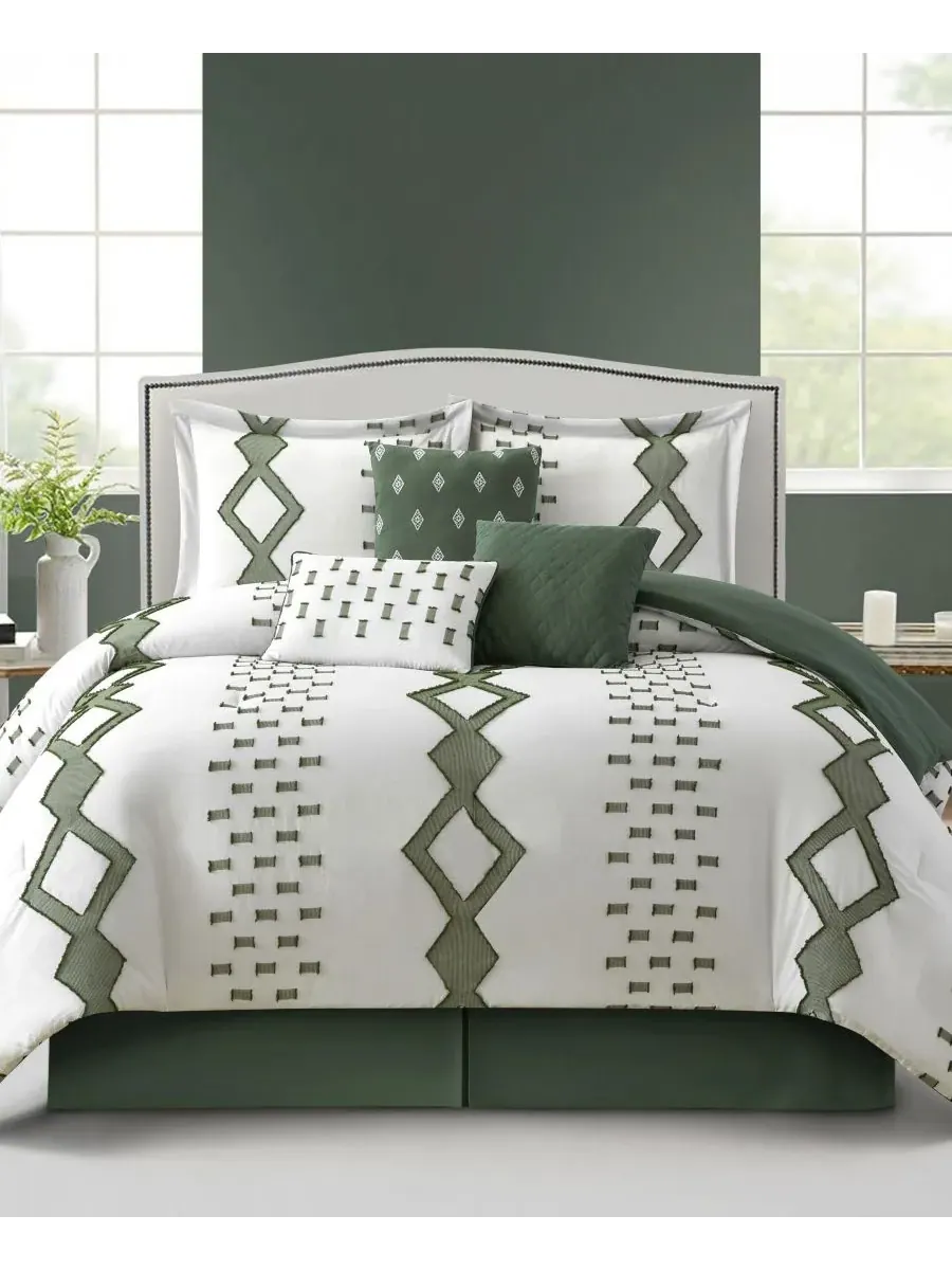 Комплект постельного белья Sanissa Geometric из 7 предметов, размер California King Stratford Park — изображение 1 из 10