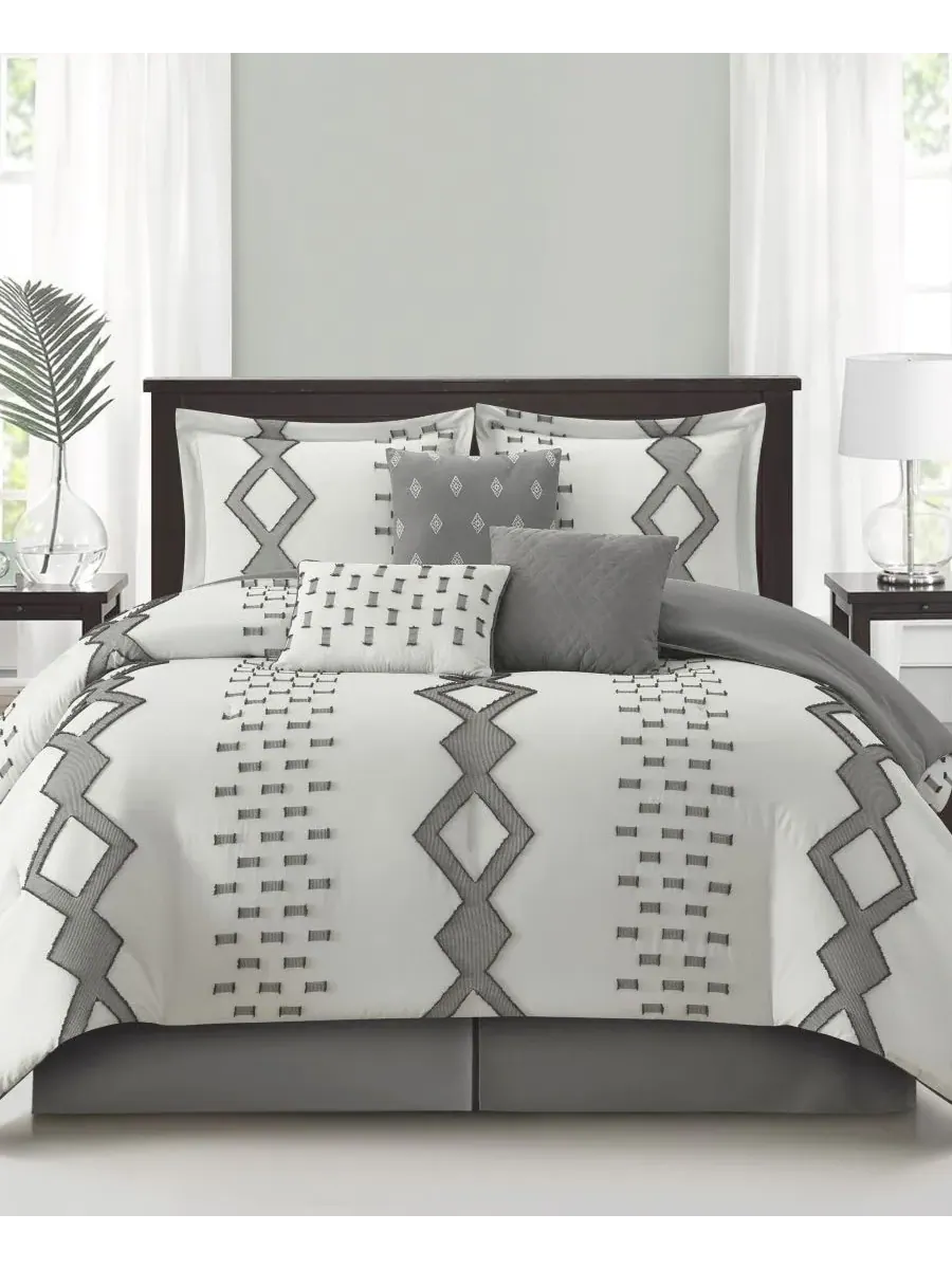 Комплект постельного белья Sanissa Geometric из 7 предметов, размер California King Stratford Park