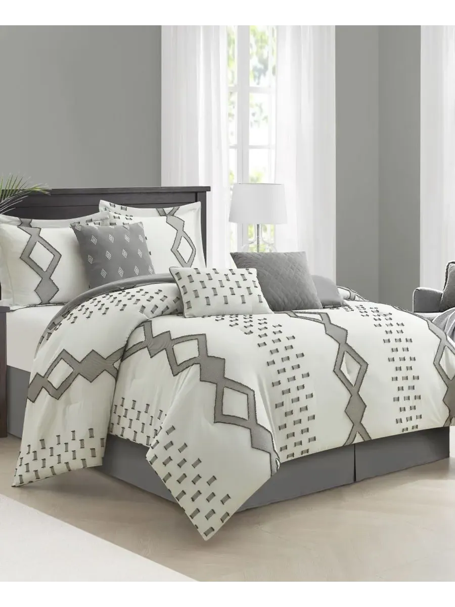 Комплект постельного белья Sanissa Geometric из 7 предметов, размер California King Stratford Park — изображение 2 из 10