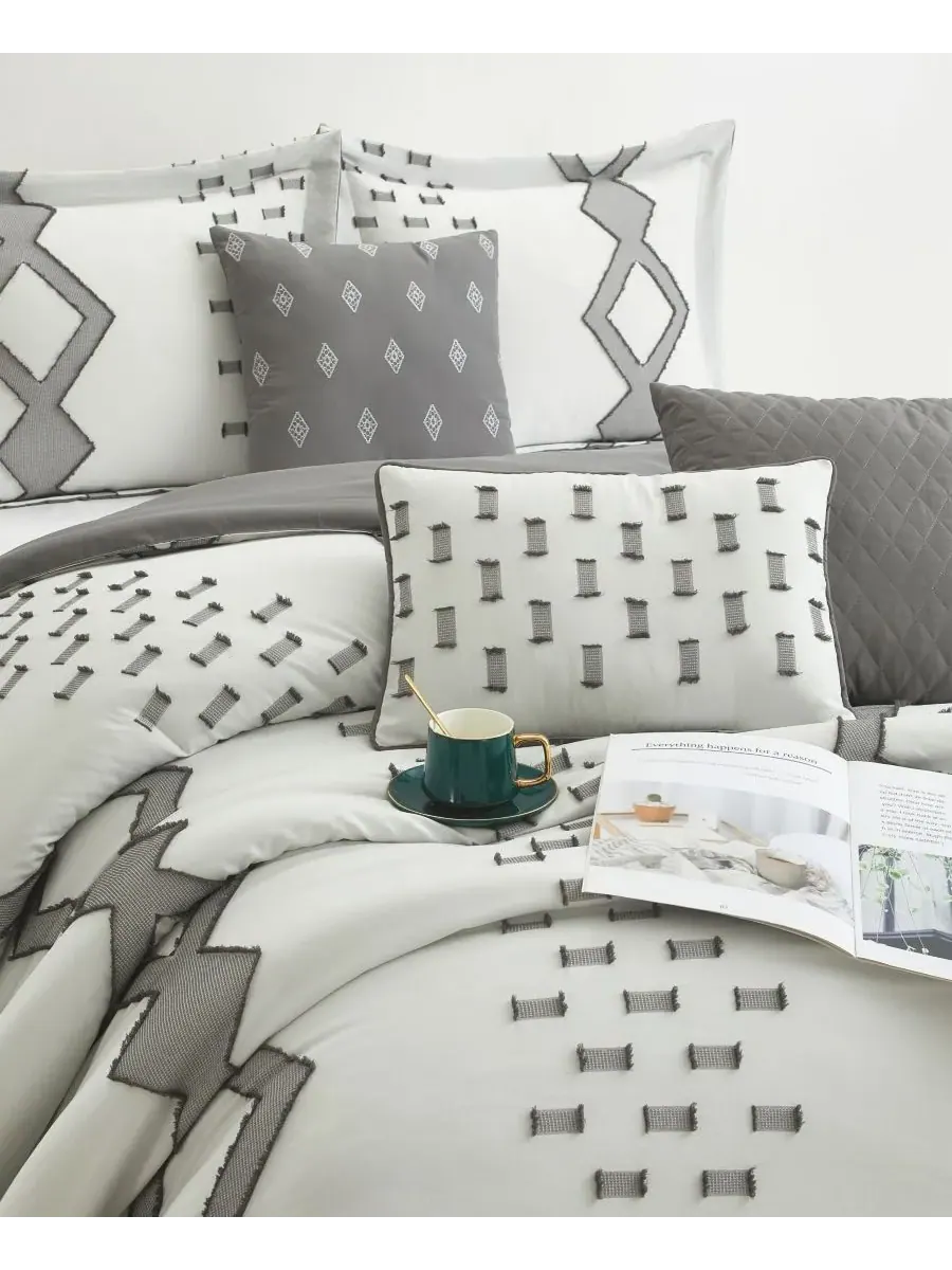 Комплект постельного белья Sanissa Geometric из 7 предметов, размер California King Stratford Park — изображение 3 из 10