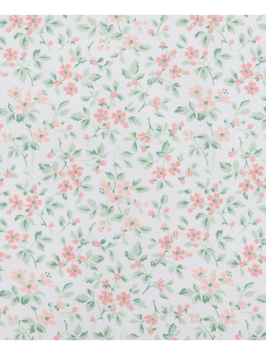 Комплект постельного белья из атласа с принтом, 4 предмета, размер Queen Laura Ashley — изображение 4 из 5, розовый