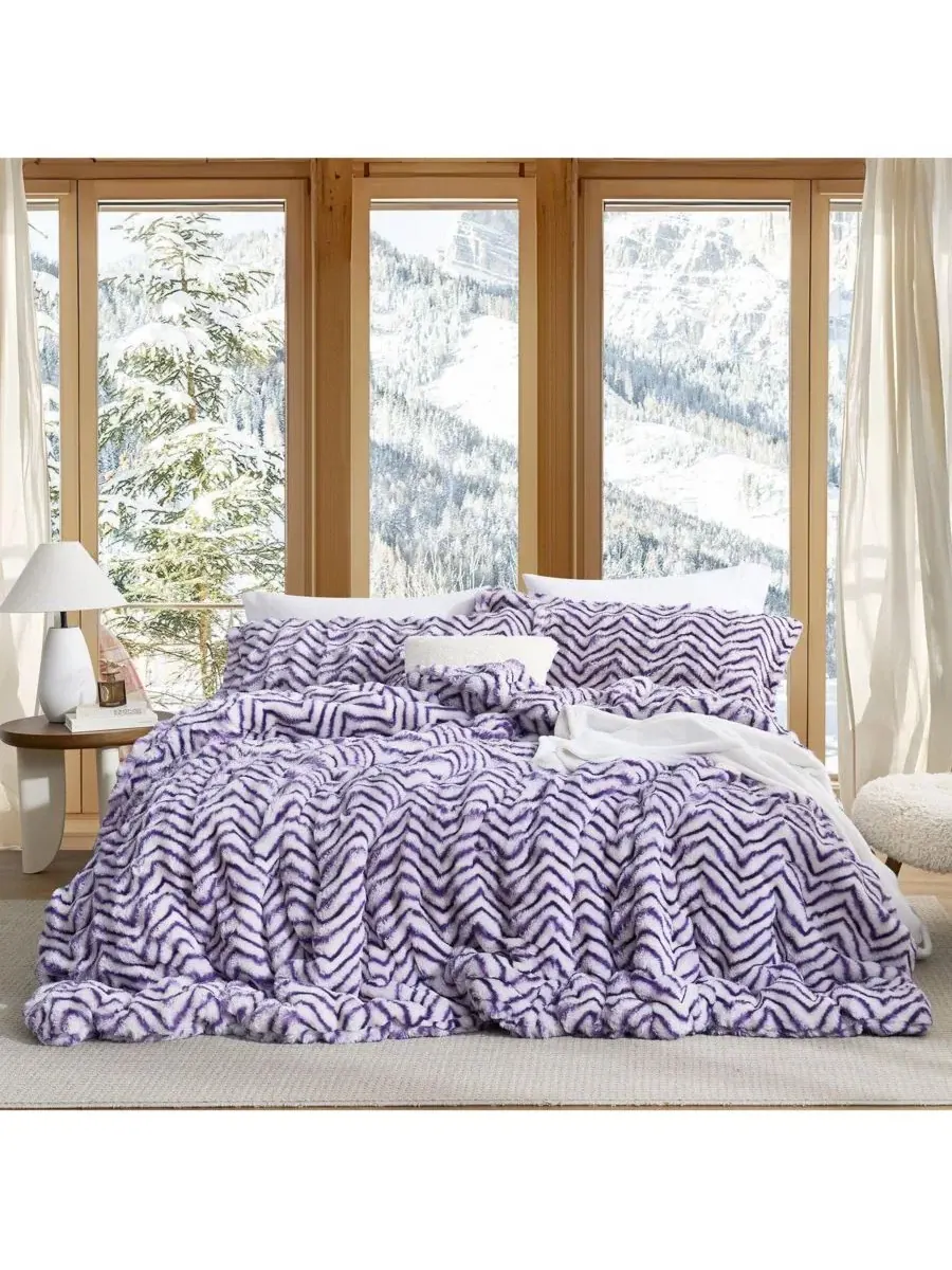 Комплект стеганого одеяла с плюшевым покрытием, модель Snowball Oceans Coma Inducer, Petunia Waves