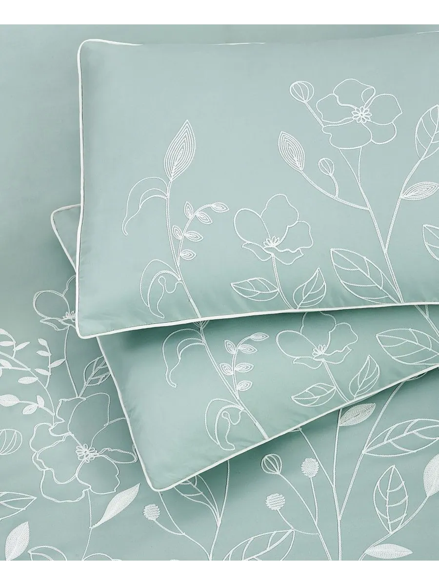 Комплект постельного белья Safina Floral из 7 предметов, размер King Stratford Park — изображение 7 из 10, зеленый