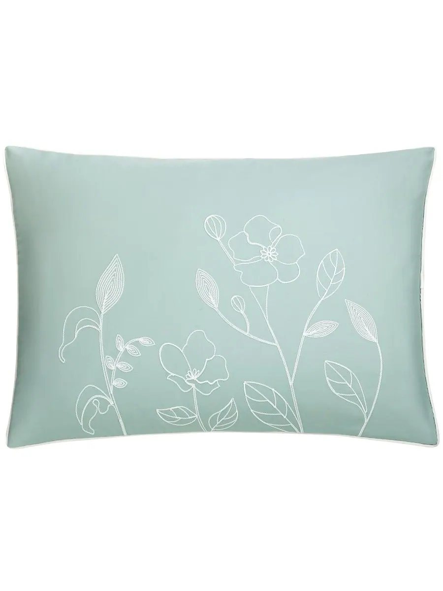 Комплект постельного белья Safina Floral из 7 предметов, размер King Stratford Park — изображение 8 из 10, зеленый