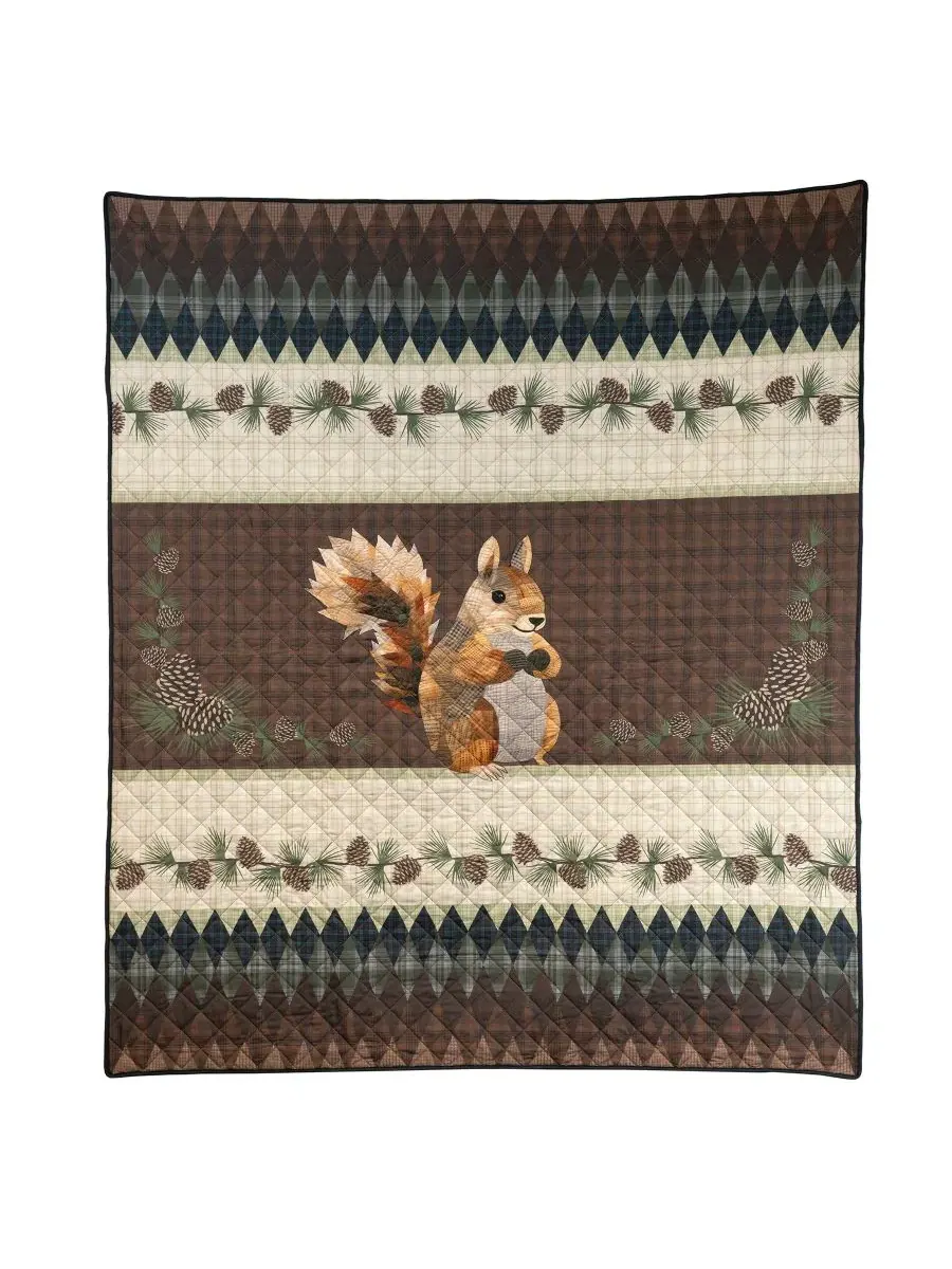 Плед 127x152 см с принтом Pine Circle Reversible Donna Sharp — изображение 2 из 3, зеленый