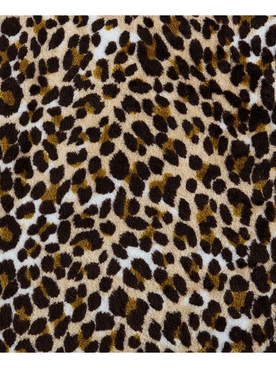 Плюшевый плед с леопардовым принтом, 178 x 127 см Betsey Johnson — изображение 4 из 5, коричневый