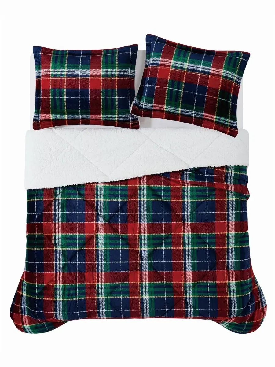 Комплект стеганого одеяла с наволочками Ivan Plaid Truly Soft — изображение 4 из 5, мульти