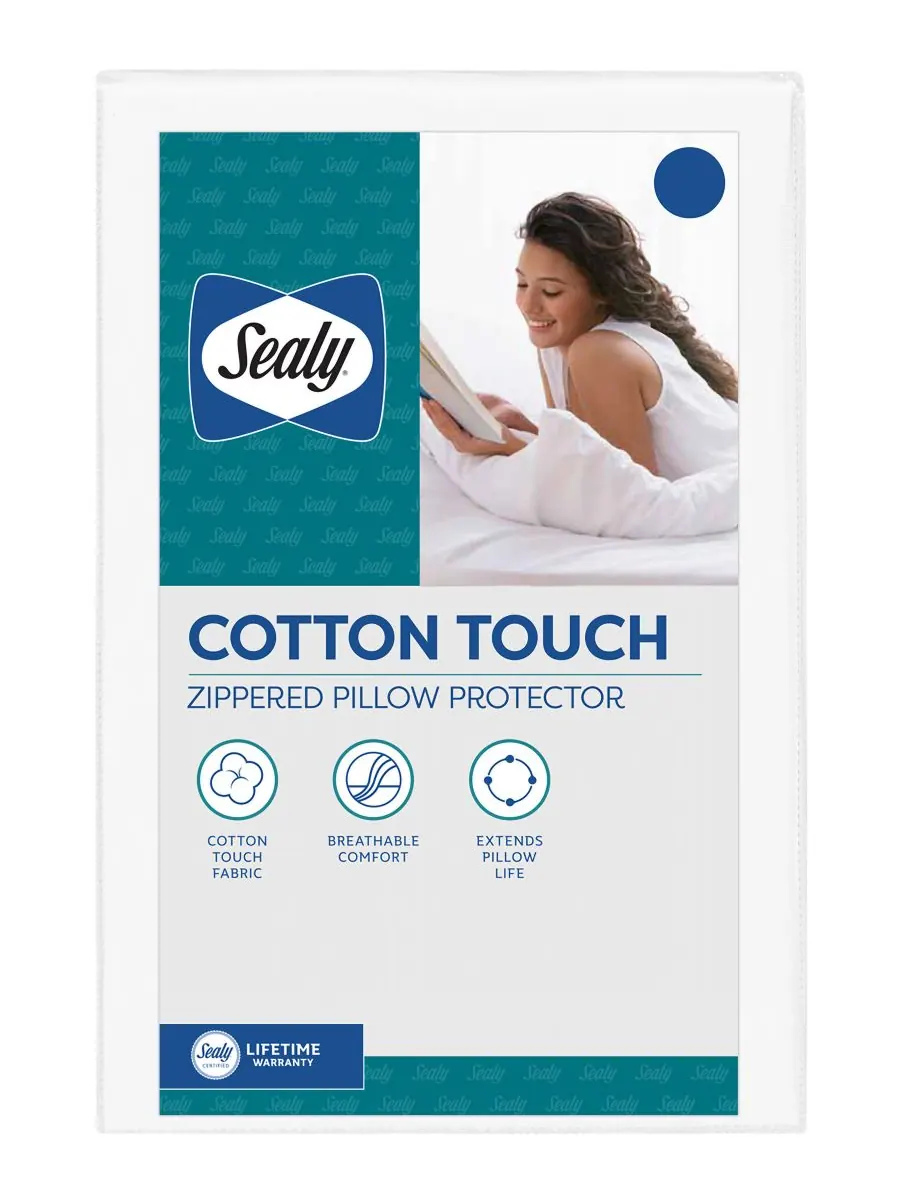 Чехол для подушки Cotton Touch, размер Standard/Queen Sealy — изображение 4 из 5, белый