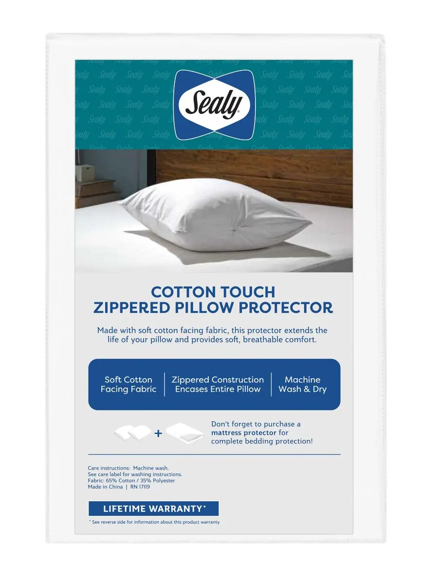 Чехол для подушки Cotton Touch, размер Standard/Queen Sealy — изображение 5 из 5, белый