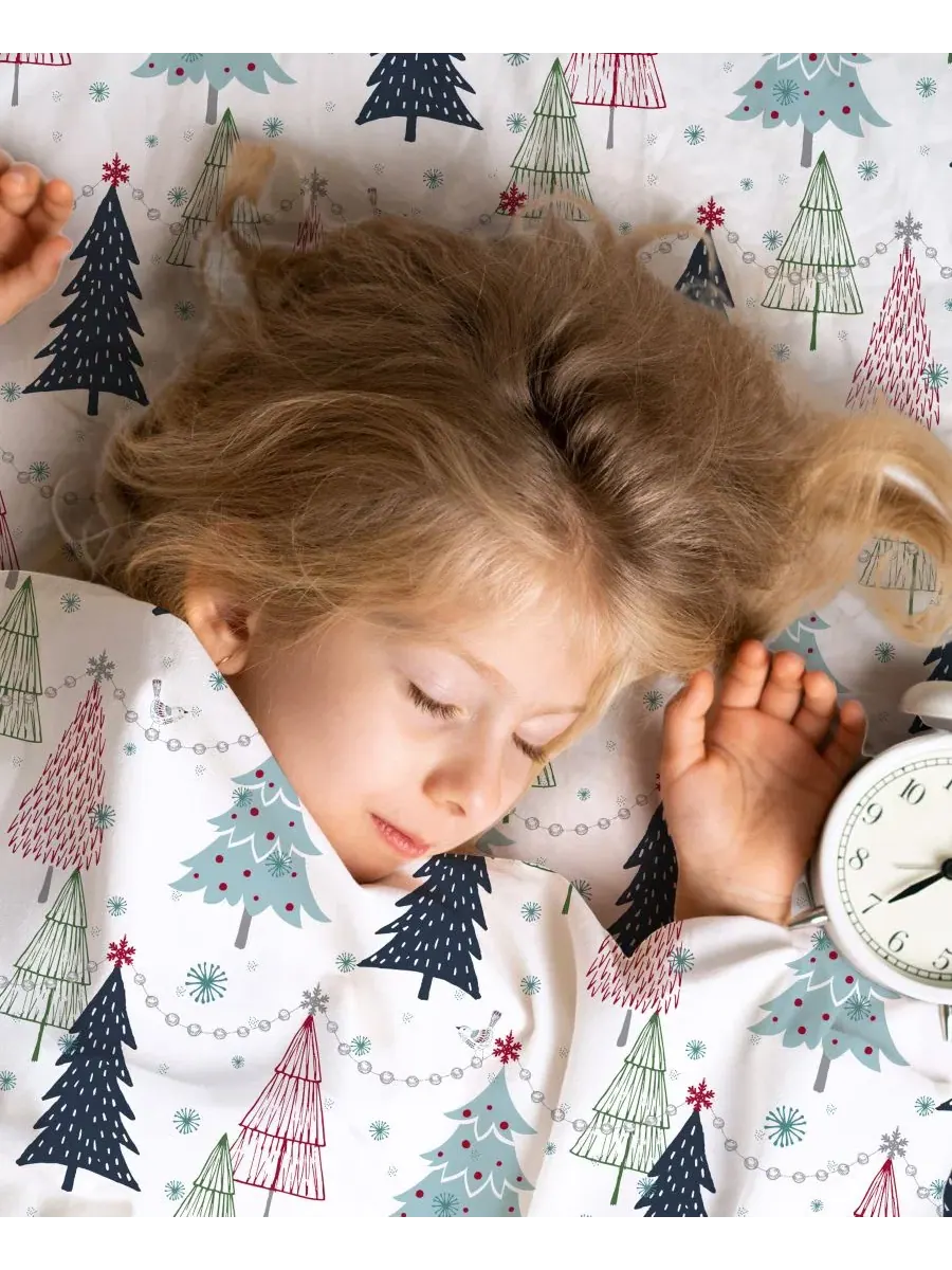 Комплект пододеяльников с простыней Merry Bright White Pine Levtex Home — изображение 5 из 5, синий