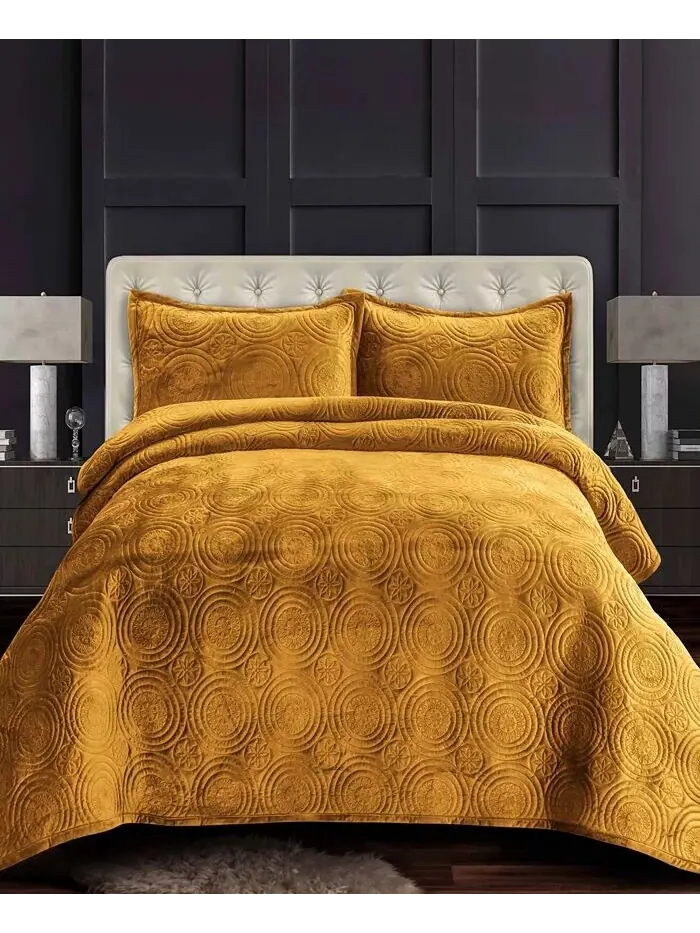 Комплект одеял большого размера из бархата Capri Medallion Tribeca Living