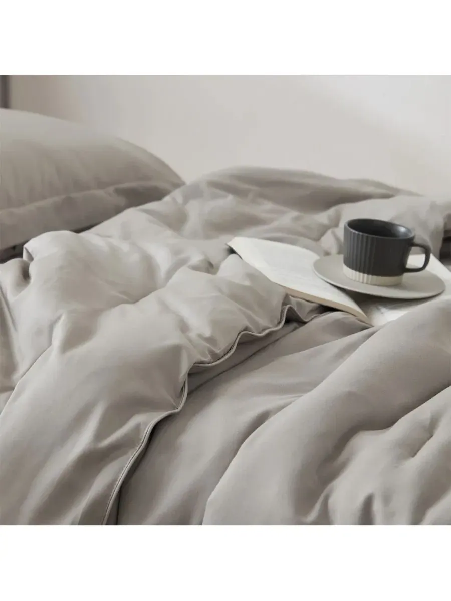 Комплект летнего охлаждающего одеяла Bamlin Butter Oversized Coma Inducer — изображение 3 из 3, бежевый/хаки