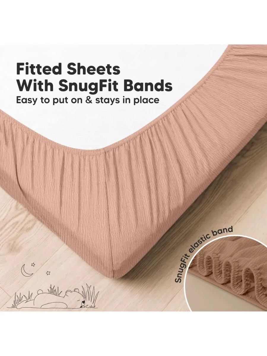 Комплект из 2 хлопковых простыней Lyra Muslin для детской кроватки (мальчики и девочки), размер — изображение 6 из 9