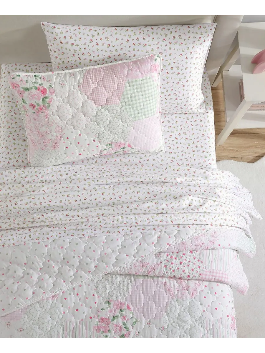 Двусторонний комплект постельного белья ellyn из 3 предметов, размер full. Laura Ashley — изображение 8 из 9, розовый