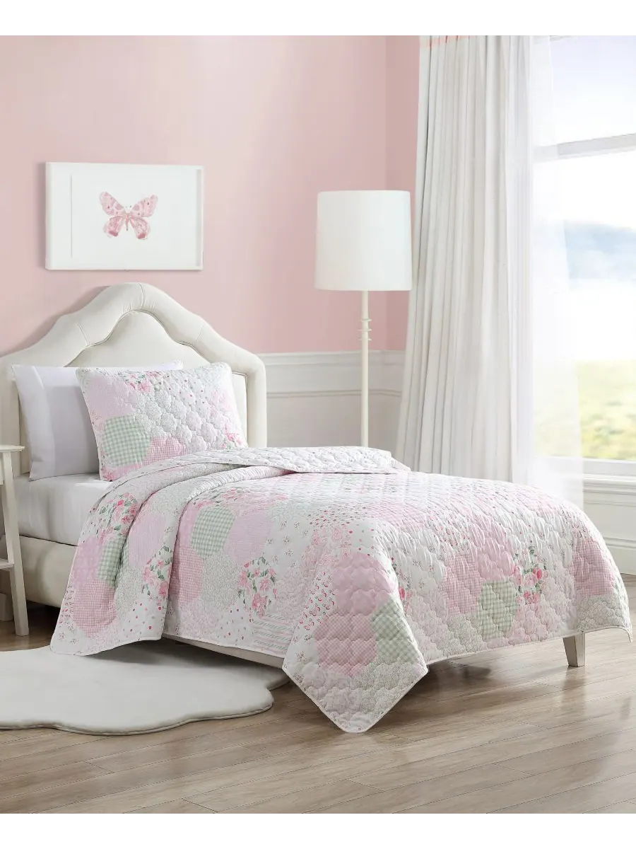 Двусторонний комплект постельного белья ellyn из 3 предметов, размер full. Laura Ashley — изображение 9 из 9, розовый