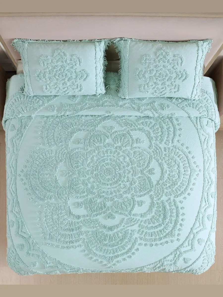 Легкое покрывало из синели lotus, размер twin Beatrice Home Fashions — изображение 3 из 4, синий