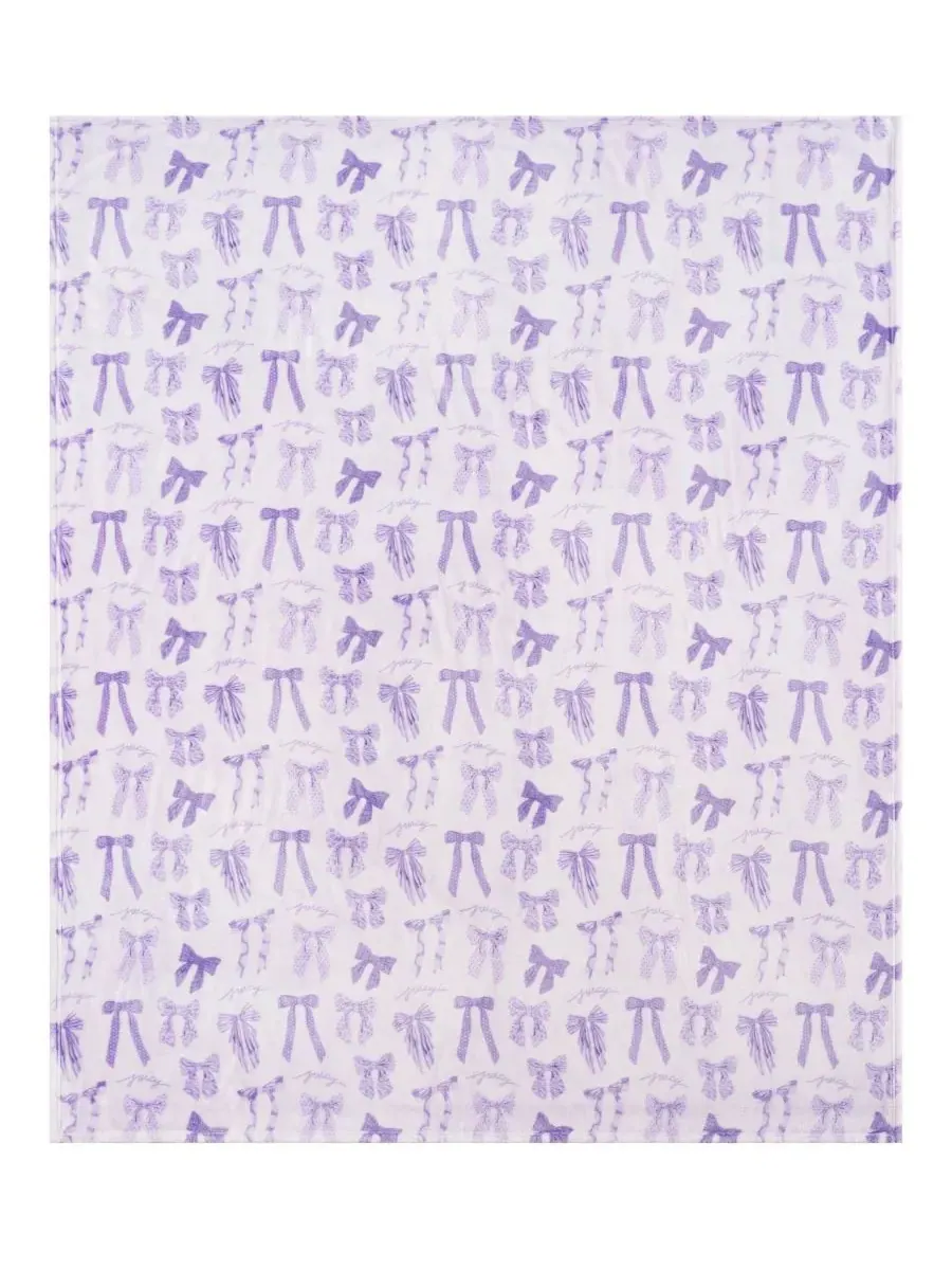 Большой плед из плюша с принтом, 152 x 178 см Juicy Couture — изображение 5 из 7, фиолетовый