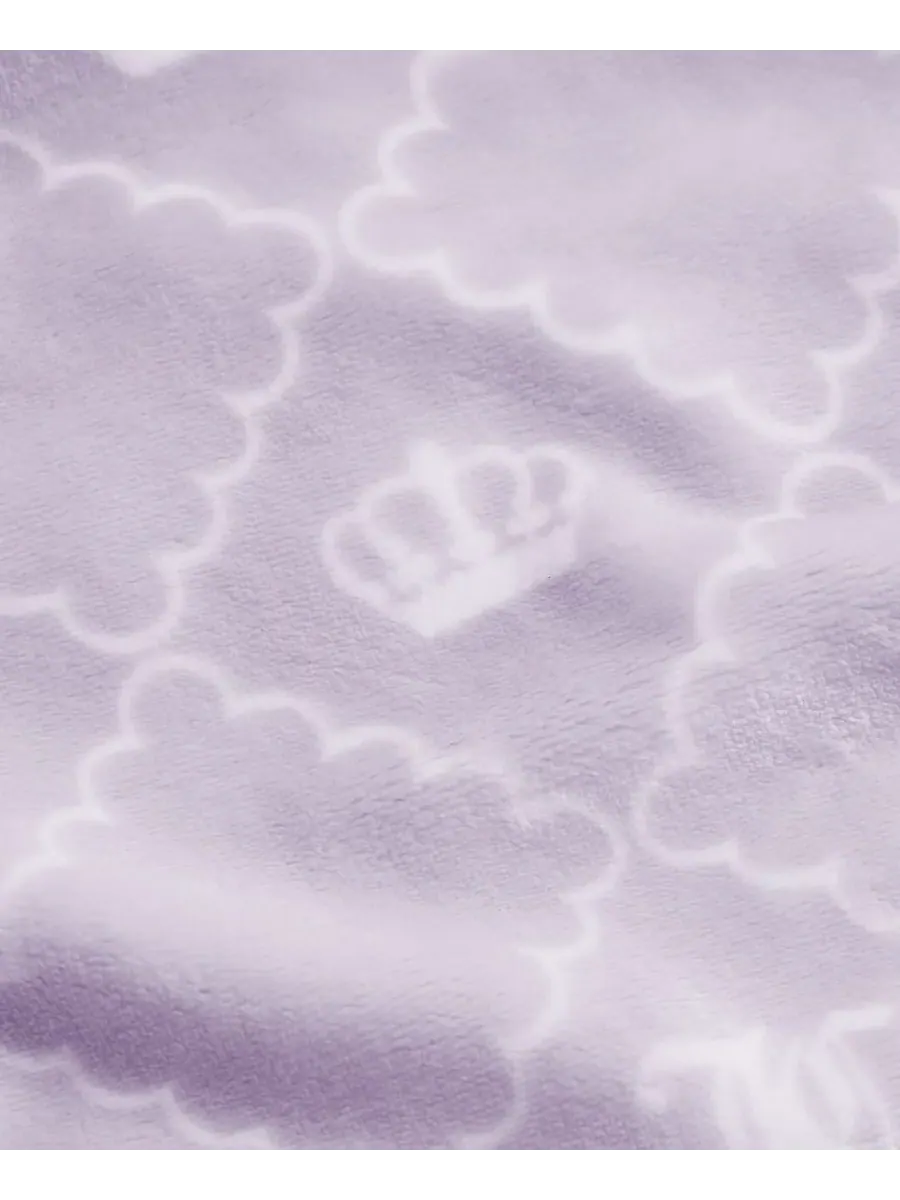 Большой плед из плюша с принтом, 152 x 178 см Juicy Couture — изображение 4 из 7, фиолетовый