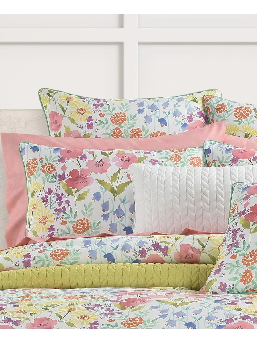 Комплект постельного белья Jules Wildflower из 2 предметов, размер Twin/Twin XL J By J Queen — изображение 2 из 4, бирюзовый
