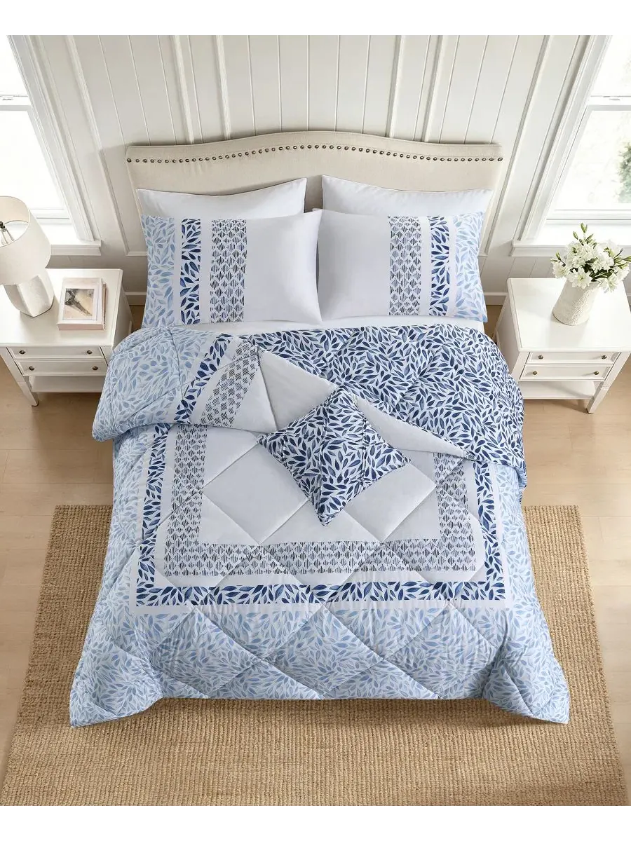 Комплект постельного белья Lenox — изображение 4 из 10, синий
