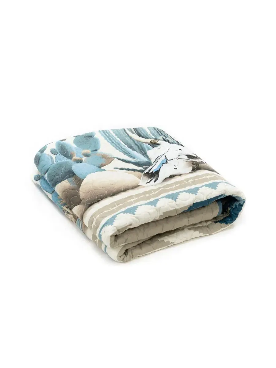 Плед с принтом Cacti Reversible Throw Donna Sharp — изображение 4 из 4, синий