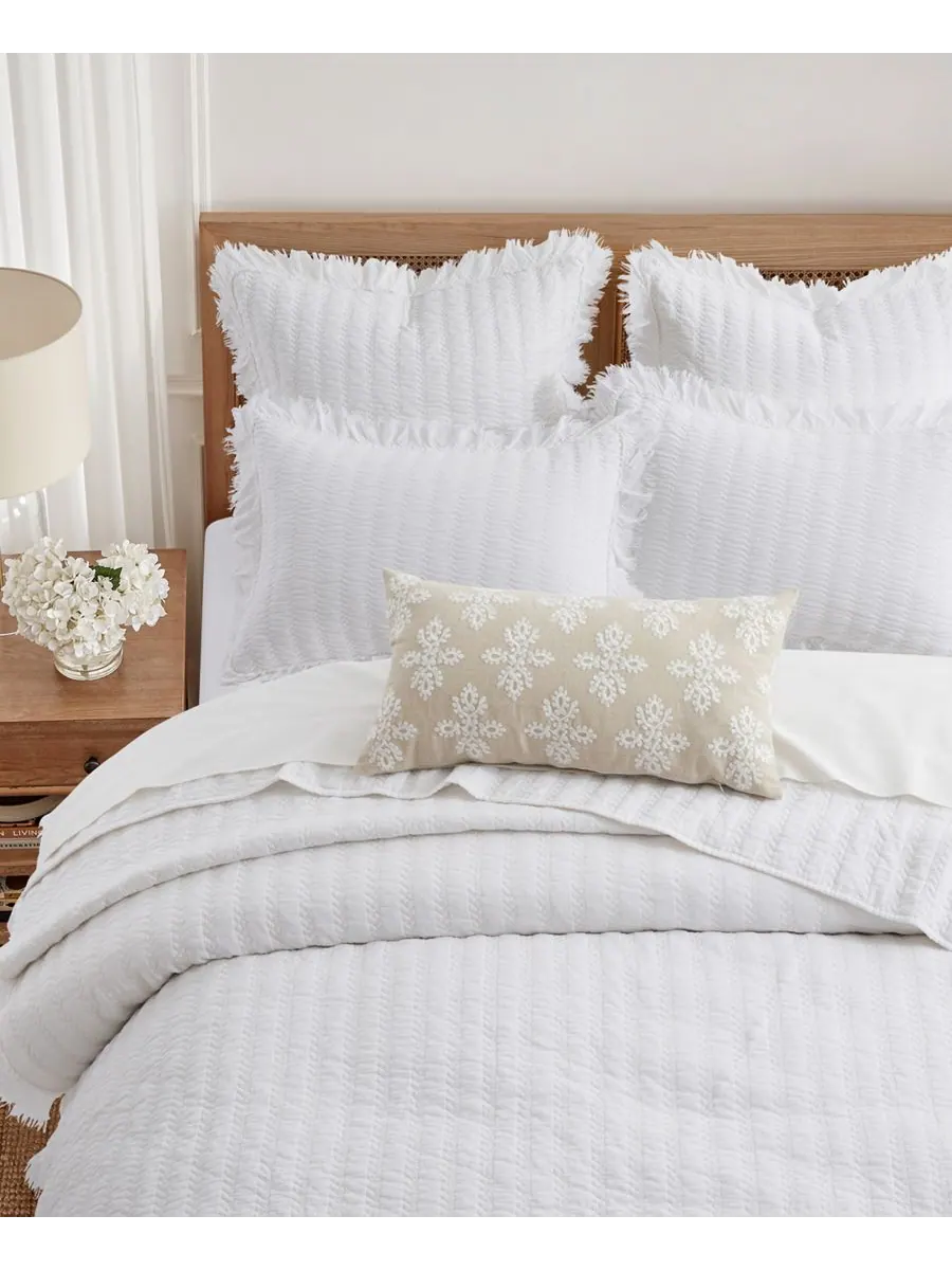Комплект постельного белья Wilhemina Stone Washed, 2 предмета, размер Twin/Twin XL Levtex — изображение 3 из 5, белый