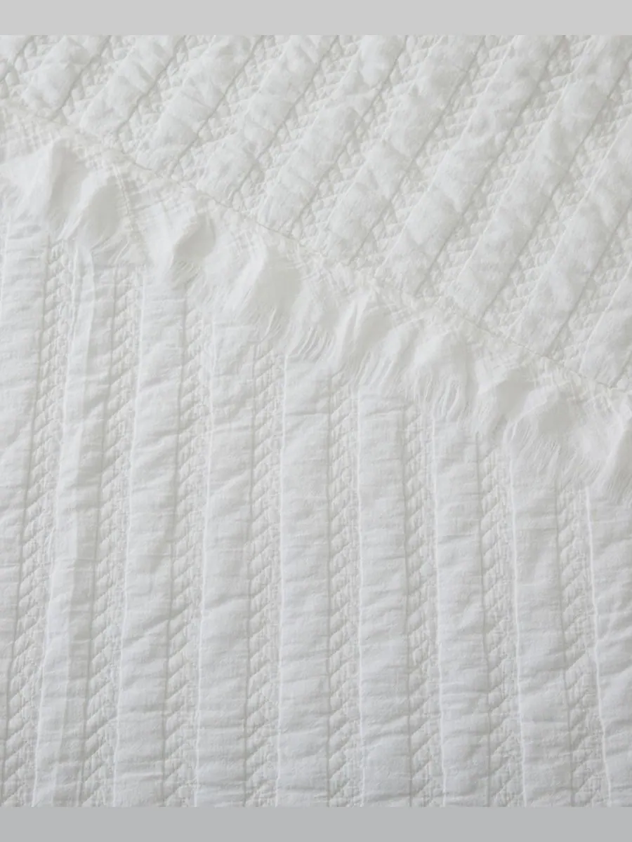 Комплект постельного белья Wilhemina Stone Washed, 3 предмета, размер King/California King Levtex — изображение 5 из 5, белый