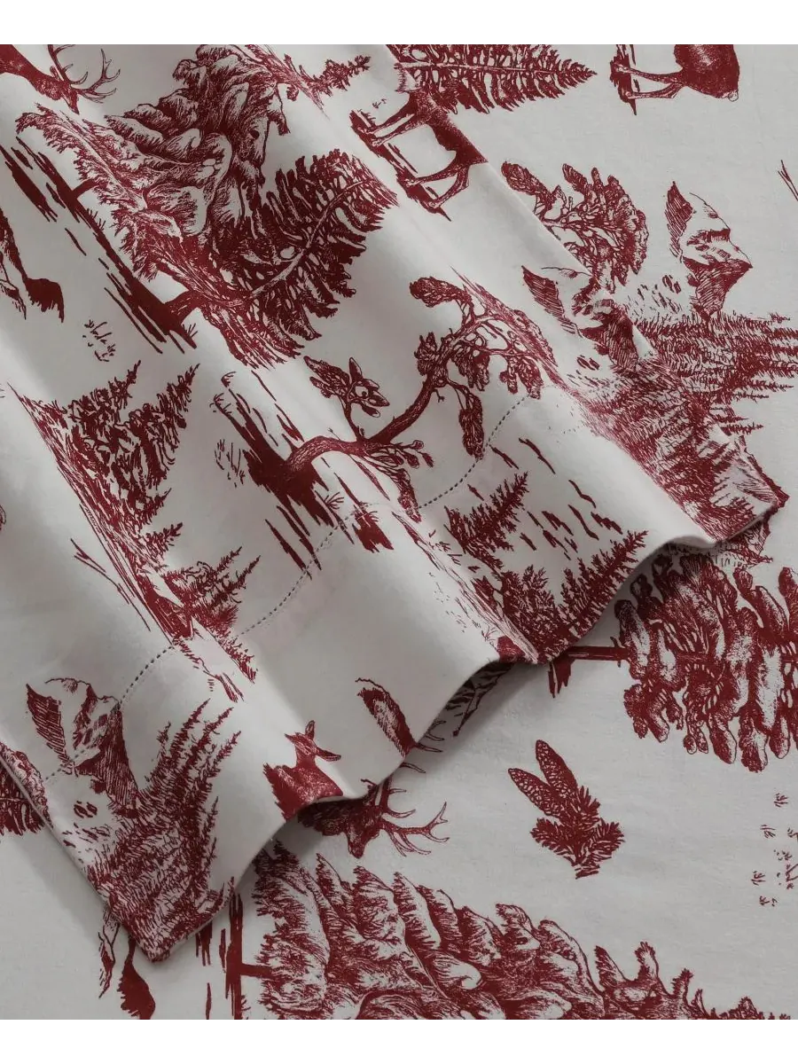 Комплект постельного белья Mountain Toile из плотной фланели с очень глубокими карманами, размер — изображение 3 из 7
