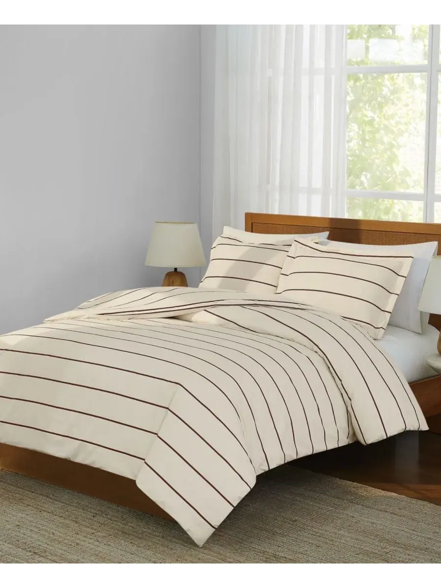 Комплект постельного белья Hayward Stripe 3-предметный, King Brooklyn Loom