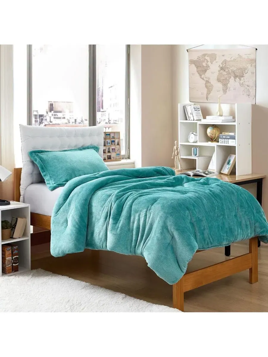 Комплект стеганого одеяла Oversized Me Sooo Comfy Coma Inducer — изображение 2 из 8, бирюзовый