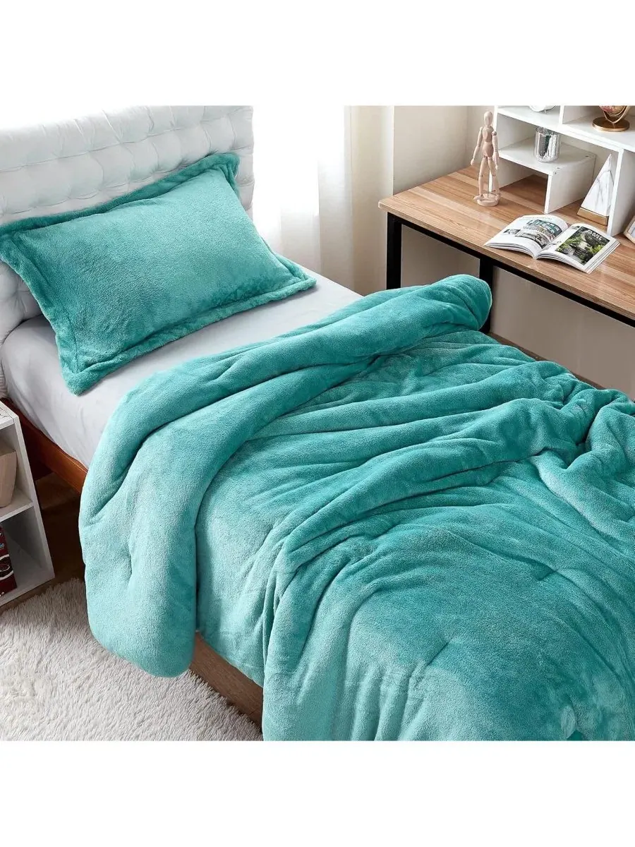Комплект стеганого одеяла Oversized Me Sooo Comfy Coma Inducer — изображение 3 из 8, бирюзовый