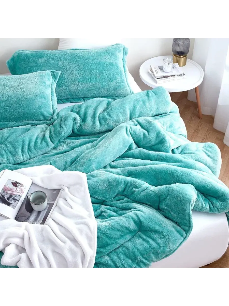 Комплект стеганого одеяла Oversized Me Sooo Comfy Coma Inducer — изображение 6 из 8, бирюзовый