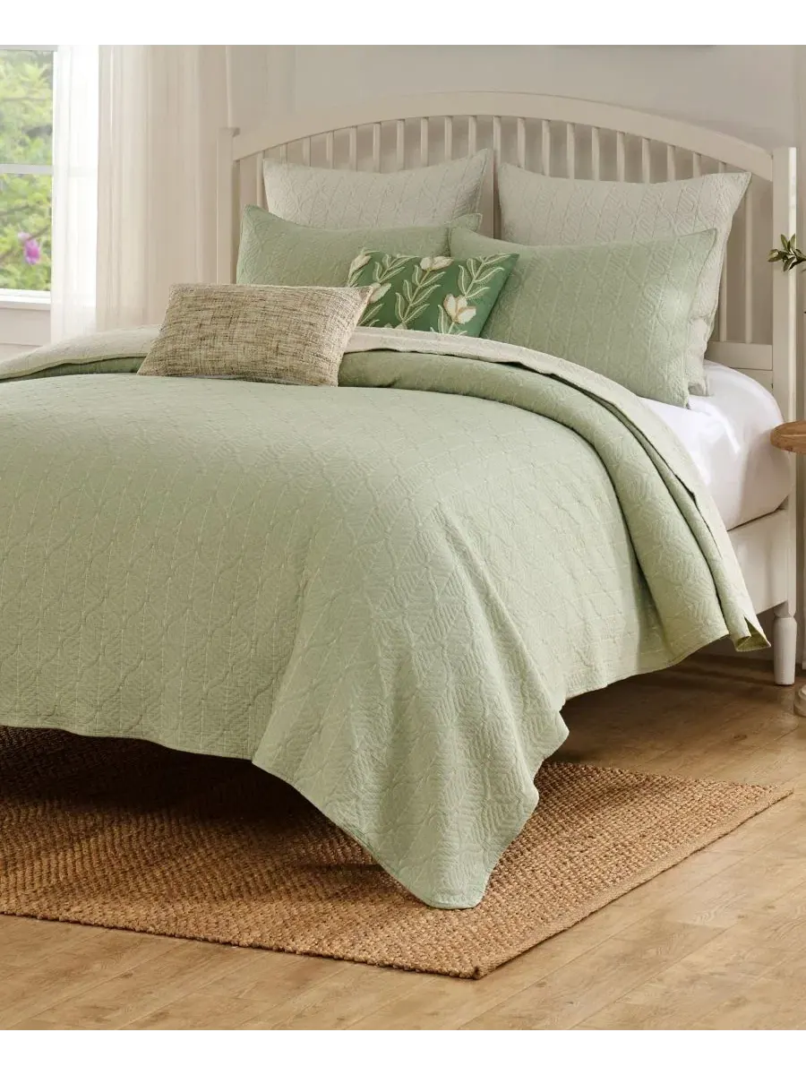 Покрывало-одеяло 3-предметный комплект Harper Jacquard-Woven Reversible Greenland Home Fashions — изображение 5 из 7