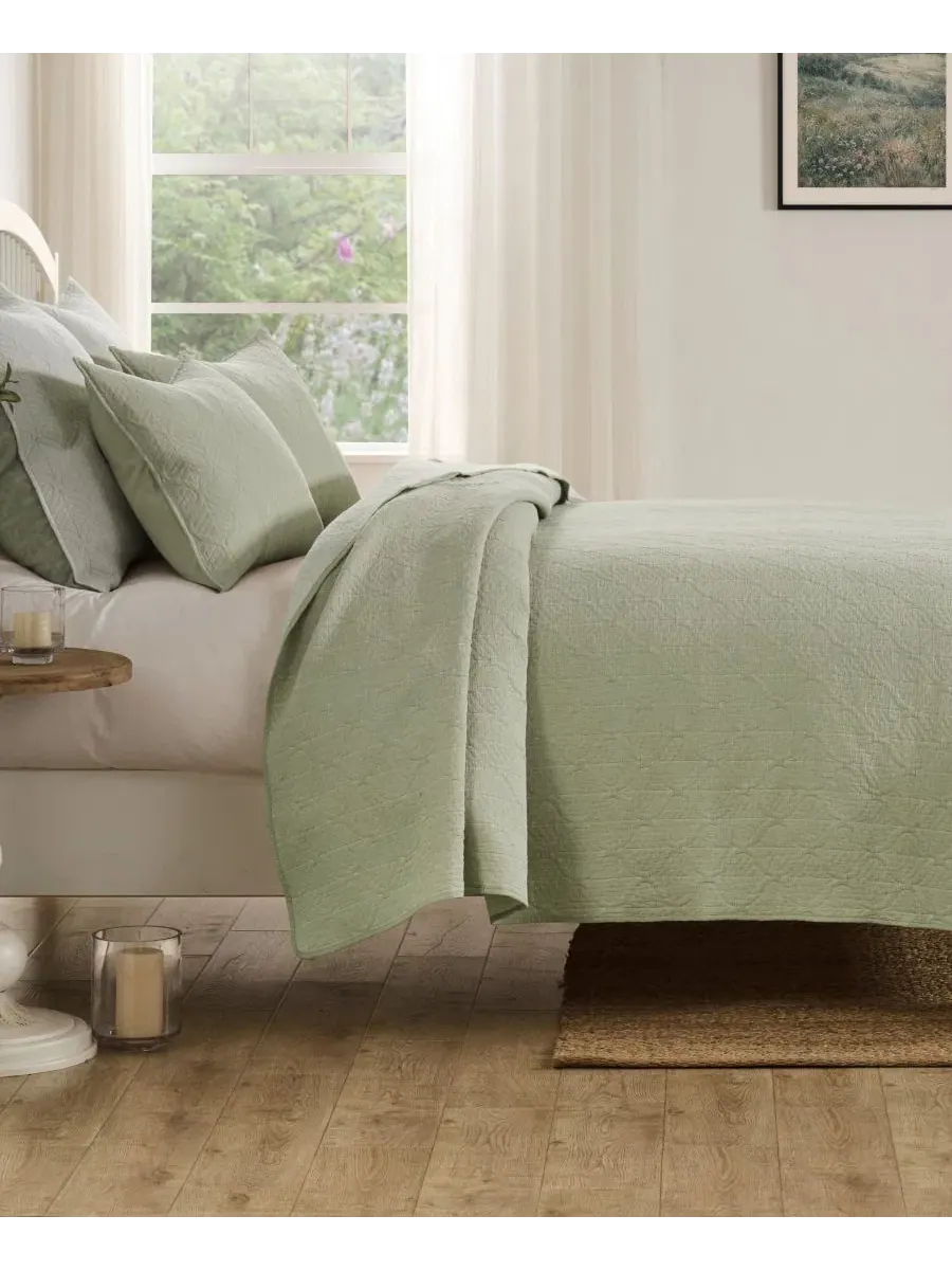 Покрывало-одеяло 3-предметный комплект Harper Jacquard-Woven Reversible Greenland Home Fashions — изображение 6 из 7