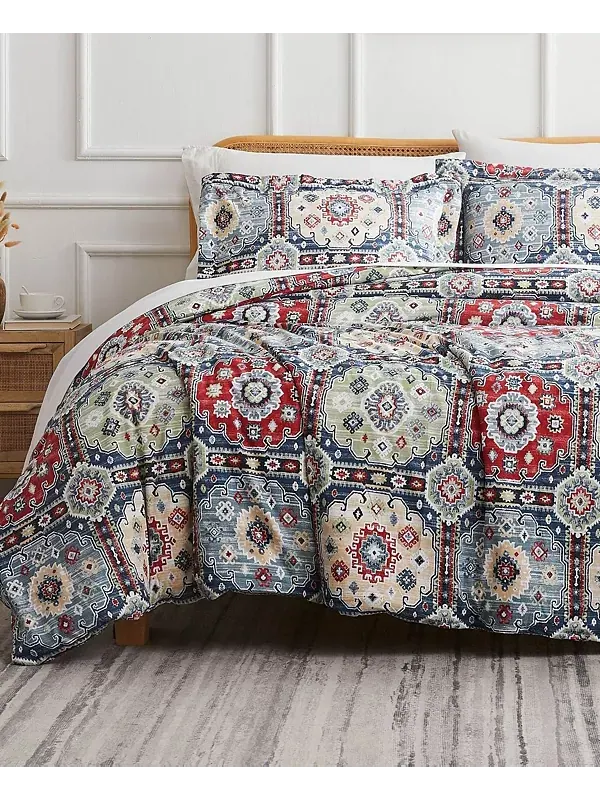 Комплект постельного белья Kilm из микрофибры, размер Queen, 3 шт. Southshore Fine Linens — изображение 3 из 4, мульти