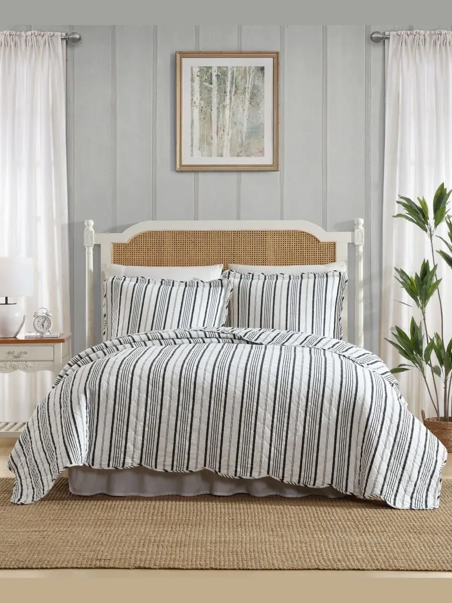 Комплект постельного белья Stripe Perfection из 3 предметов, хлопковый, размер Full/Queen Laura
