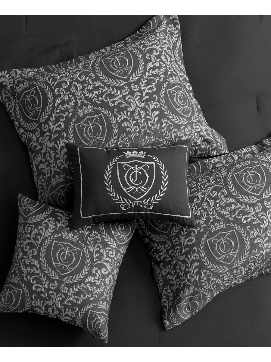 Комплект постельного белья Dovona из 4 предметов, размер Twin/Twin XL Juicy Couture — изображение 5 из 7, черный