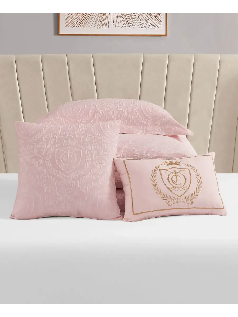 Комплект постельного белья Dovona из 4 предметов, размер Twin/Twin XL Juicy Couture — изображение 6 из 7, розовый