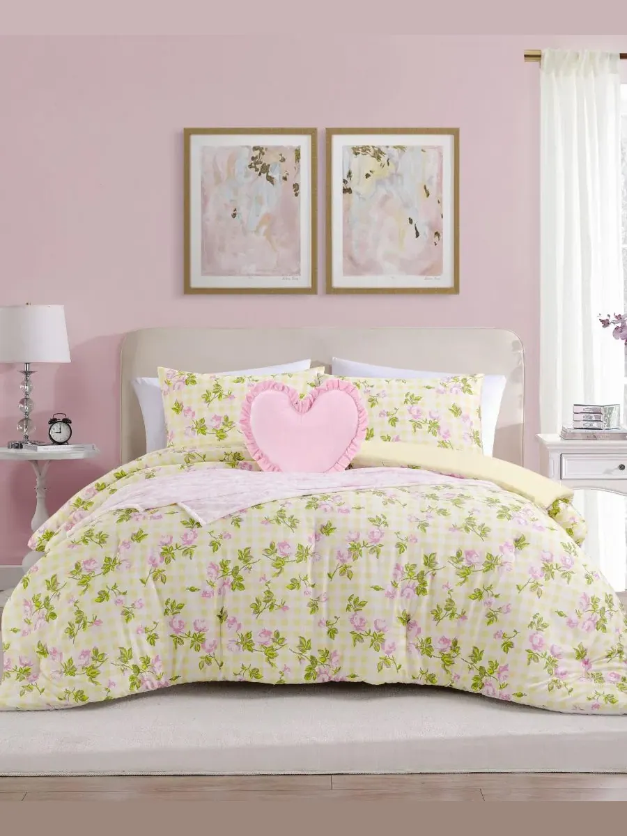 Комплект постельного белья 5 предметов с принтом Gingham Rose Betsey Johnson