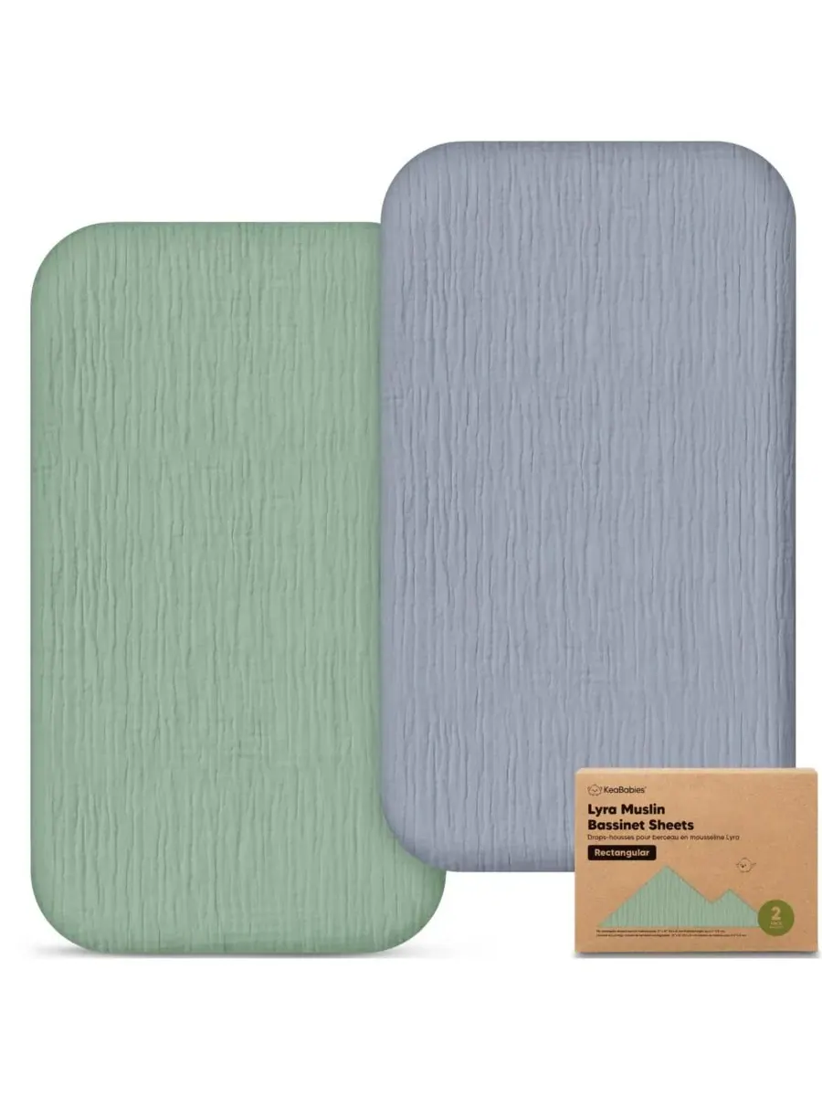 Комплект простыней для люльки Lyra Muslin KeaBabies
