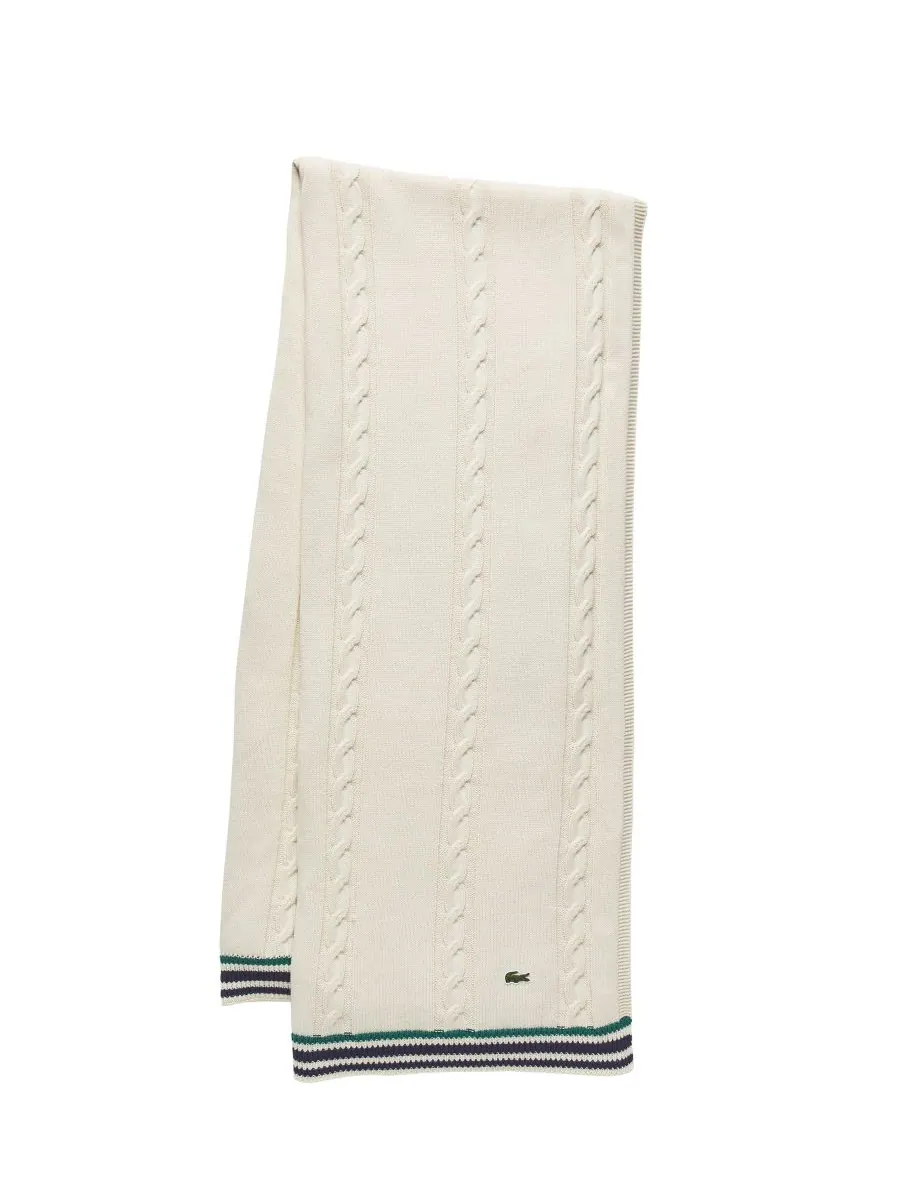Плед из хлопка с косами, 50 x 70 дюймов Lacoste Home