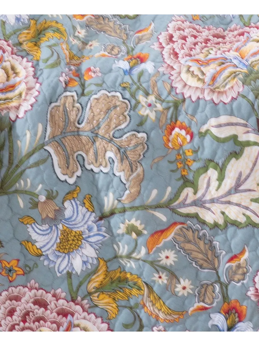 Стеганый плед Angelica Spring Jacobean с цветочным узором, 50 x 60 дюймов Levtex — изображение 3 из 3, мульти