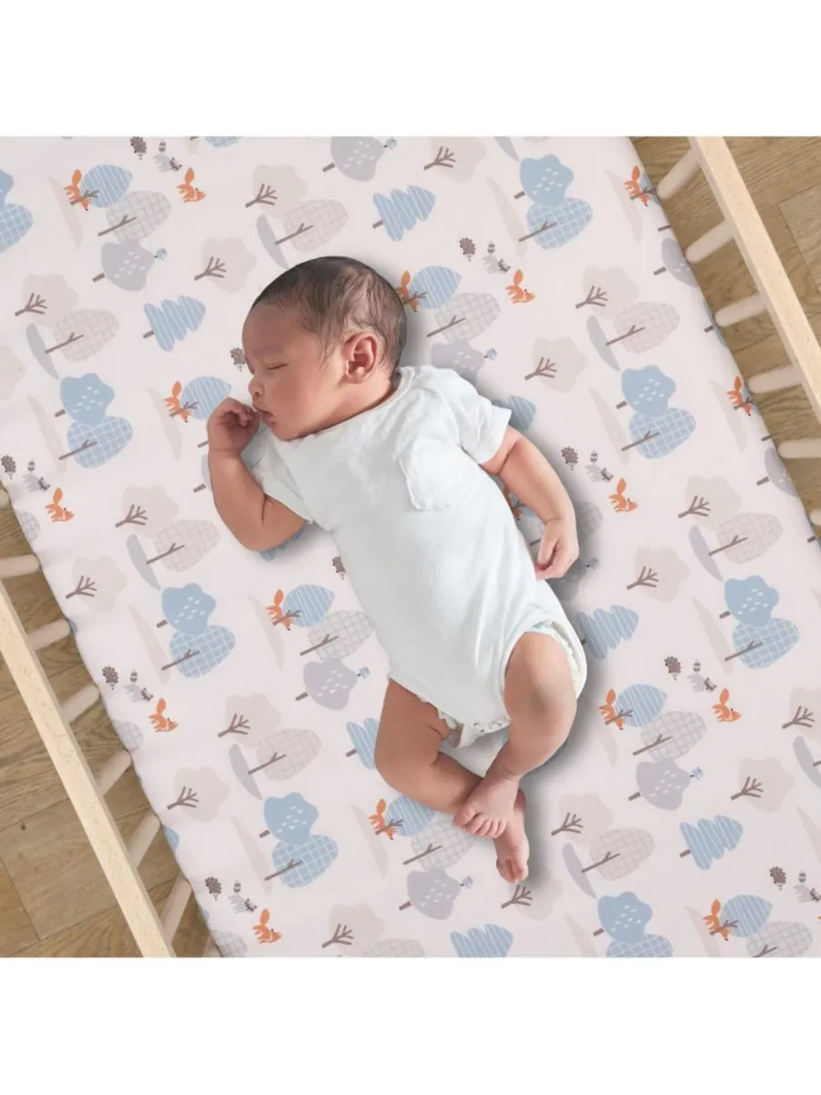 Комплект постельного белья для детской кроватки Sleepytime Bear Woodland из 3 предметов Bedtime — изображение 3 из 10, мульти