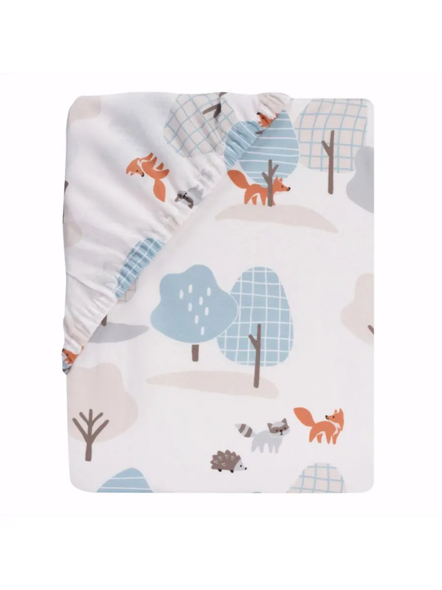 Комплект постельного белья для детской кроватки Sleepytime Bear Woodland из 3 предметов Bedtime — изображение 4 из 10, мульти