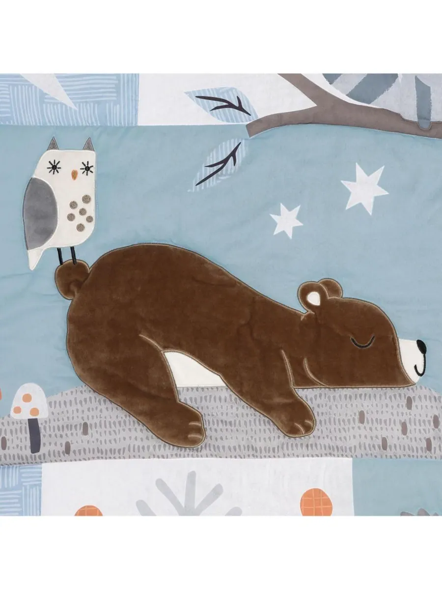 Комплект постельного белья для детской кроватки Sleepytime Bear Woodland из 3 предметов Bedtime — изображение 5 из 10, мульти