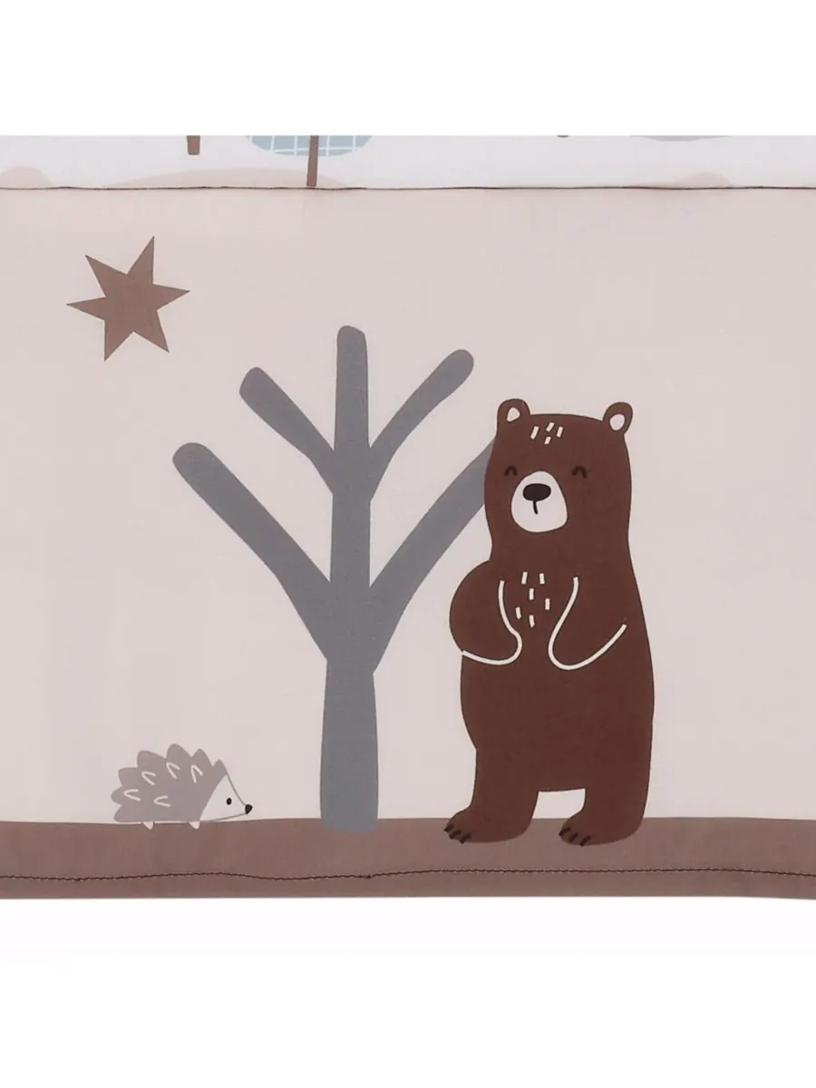 Комплект постельного белья для детской кроватки Sleepytime Bear Woodland из 3 предметов Bedtime — изображение 9 из 10, мульти