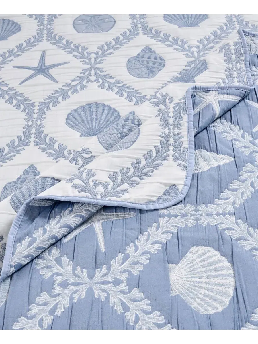 Двустороннее покрывало Laguna, 3 предмета, размер Full/Queen Greenland Home Fashions — изображение 5 из 8, шамбре
