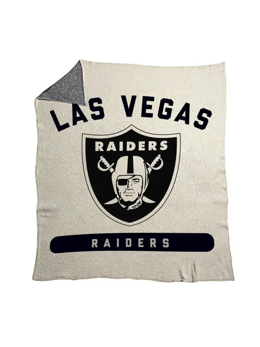 Плед Las Vegas Raiders Luxe Dreams размером 127 x 152 см Logo Brands, овсяный
