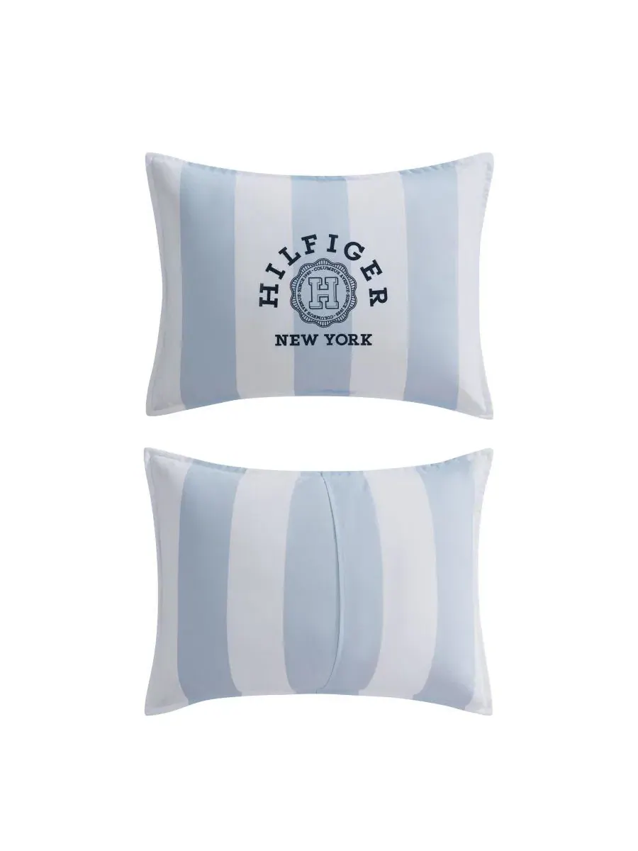 Комплект стеганого одеяла Berkeley Stripe Tommy Hilfiger — изображение 6 из 7, белый синий