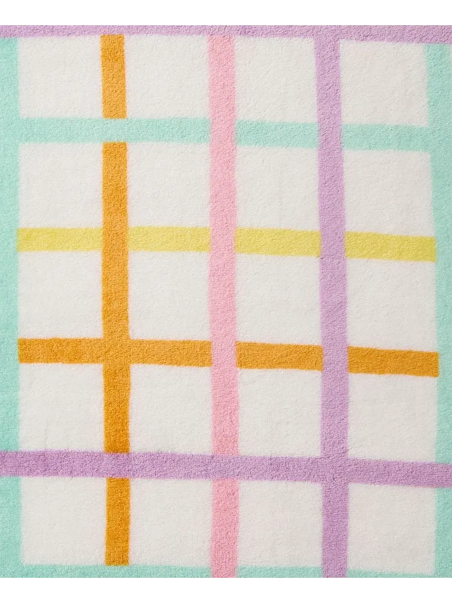 Плюшевый плед Chromatic Grid, 127 x 178 см Hallmark — изображение 4 из 4, мульти